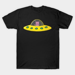 Cat UFO Space Alien merch T-Shirt